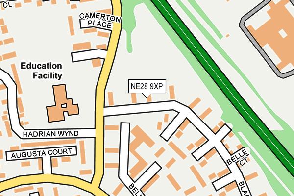 NE28 9XP map - OS OpenMap – Local (Ordnance Survey) NE28 9XP map - OS OpenMap – Local (Ordnance Survey)