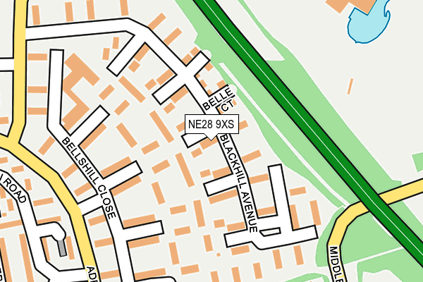 NE28 9XS map - OS OpenMap – Local (Ordnance Survey) NE28 9XS map - OS OpenMap – Local (Ordnance Survey)