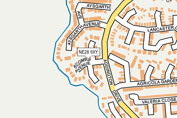 NE28 9XY map - OS OpenMap – Local (Ordnance Survey) NE28 9XY map - OS OpenMap – Local (Ordnance Survey)