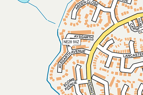 NE28 9XZ map - OS OpenMap – Local (Ordnance Survey) NE28 9XZ map - OS OpenMap – Local (Ordnance Survey)