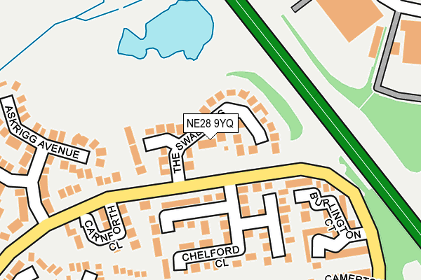 NE28 9YQ map - OS OpenMap – Local (Ordnance Survey) NE28 9YQ map - OS OpenMap – Local (Ordnance Survey)