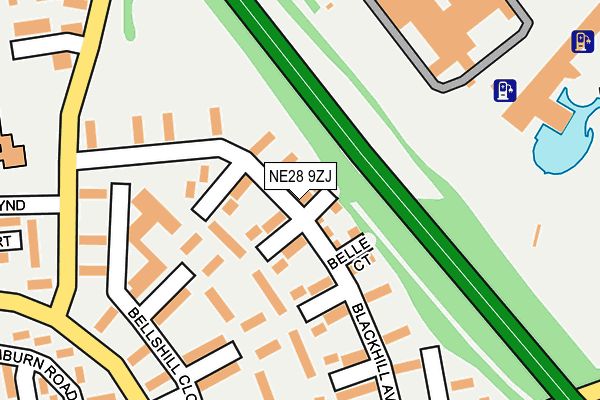 NE28 9ZJ map - OS OpenMap – Local (Ordnance Survey) NE28 9ZJ map - OS OpenMap – Local (Ordnance Survey)