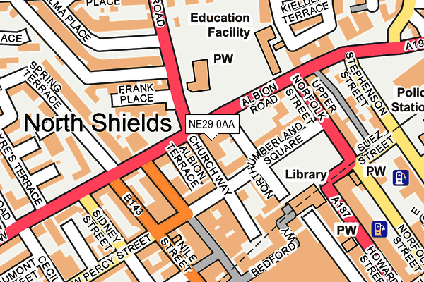 NE29 0AA map - OS OpenMap – Local (Ordnance Survey) NE29 0AA map - OS OpenMap – Local (Ordnance Survey)