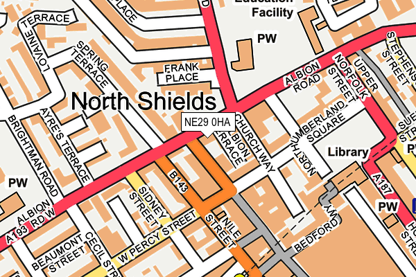 NE29 0HA map - OS OpenMap – Local (Ordnance Survey) NE29 0HA map - OS OpenMap – Local (Ordnance Survey)
