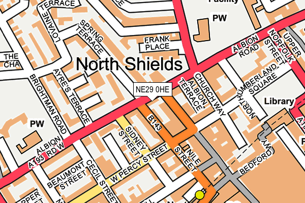 NE29 0HE map - OS OpenMap – Local (Ordnance Survey) NE29 0HE map - OS OpenMap – Local (Ordnance Survey)