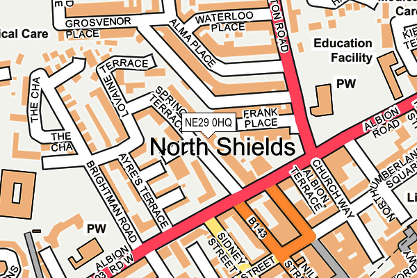 NE29 0HQ map - OS OpenMap – Local (Ordnance Survey) NE29 0HQ map - OS OpenMap – Local (Ordnance Survey)