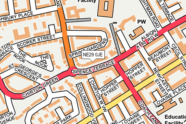 NE29 0JE map - OS OpenMap – Local (Ordnance Survey) NE29 0JE map - OS OpenMap – Local (Ordnance Survey)