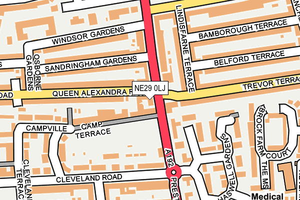 NE29 0LJ map - OS OpenMap – Local (Ordnance Survey) NE29 0LJ map - OS OpenMap – Local (Ordnance Survey)
