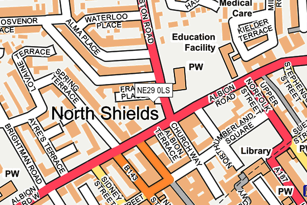 NE29 0LS map - OS OpenMap – Local (Ordnance Survey) NE29 0LS map - OS OpenMap – Local (Ordnance Survey)