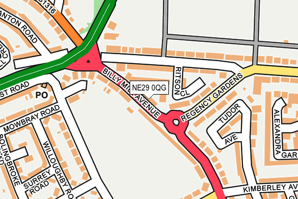 NE29 0QG map - OS OpenMap – Local (Ordnance Survey)