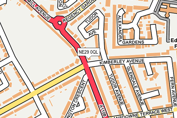 NE29 0QL map - OS OpenMap – Local (Ordnance Survey) NE29 0QL map - OS OpenMap – Local (Ordnance Survey)
