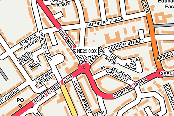 NE29 0QX map - OS OpenMap – Local (Ordnance Survey) NE29 0QX map - OS OpenMap – Local (Ordnance Survey)