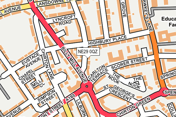 NE29 0QZ map - OS OpenMap – Local (Ordnance Survey) NE29 0QZ map - OS OpenMap – Local (Ordnance Survey)