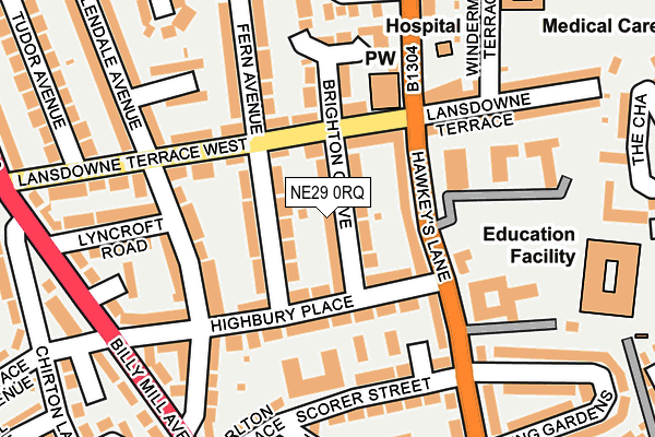 NE29 0RQ map - OS OpenMap – Local (Ordnance Survey) NE29 0RQ map - OS OpenMap – Local (Ordnance Survey)