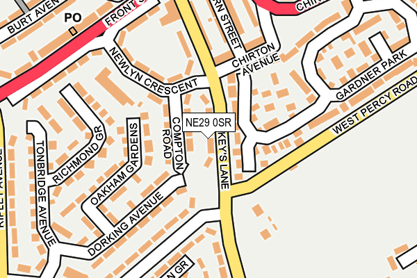 NE29 0SR map - OS OpenMap – Local (Ordnance Survey) NE29 0SR map - OS OpenMap – Local (Ordnance Survey)