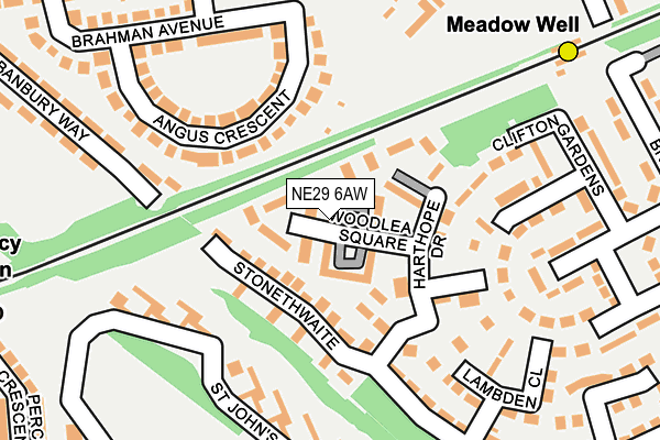 NE29 6AW map - OS OpenMap – Local (Ordnance Survey) NE29 6AW map - OS OpenMap – Local (Ordnance Survey)