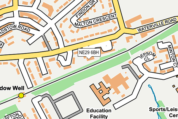 NE29 6BH map - OS OpenMap – Local (Ordnance Survey) NE29 6BH map - OS OpenMap – Local (Ordnance Survey)