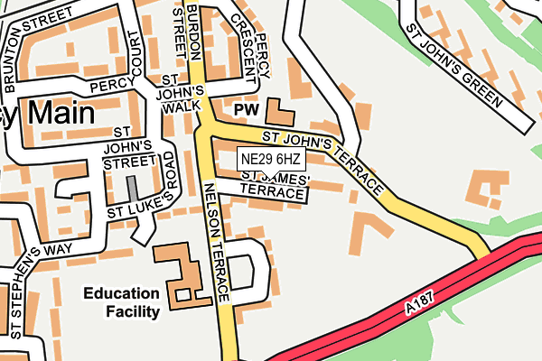 NE29 6HZ map - OS OpenMap – Local (Ordnance Survey) NE29 6HZ map - OS OpenMap – Local (Ordnance Survey)