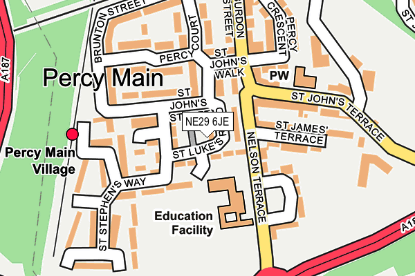 NE29 6JE map - OS OpenMap – Local (Ordnance Survey)