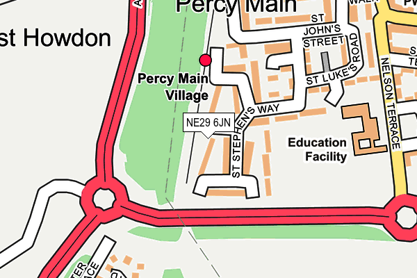 NE29 6JN map - OS OpenMap – Local (Ordnance Survey) NE29 6JN map - OS OpenMap – Local (Ordnance Survey)