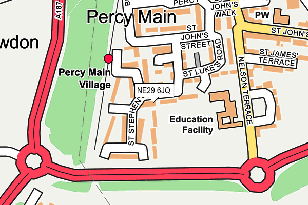 NE29 6JQ map - OS OpenMap – Local (Ordnance Survey) NE29 6JQ map - OS OpenMap – Local (Ordnance Survey)