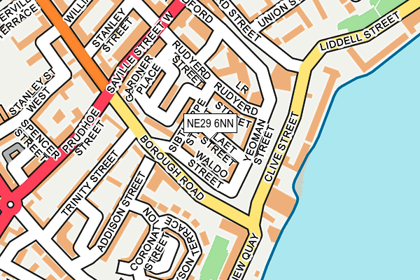 NE29 6NN map - OS OpenMap – Local (Ordnance Survey) NE29 6NN map - OS OpenMap – Local (Ordnance Survey)