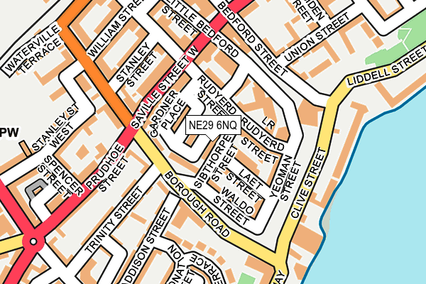 NE29 6NQ map - OS OpenMap – Local (Ordnance Survey) NE29 6NQ map - OS OpenMap – Local (Ordnance Survey)