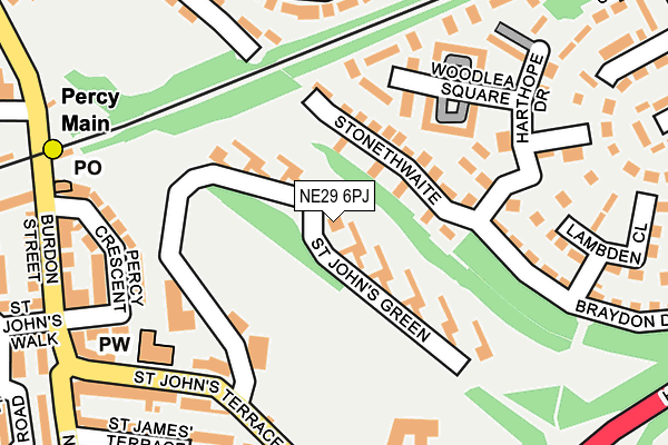 NE29 6PJ map - OS OpenMap – Local (Ordnance Survey) NE29 6PJ map - OS OpenMap – Local (Ordnance Survey)