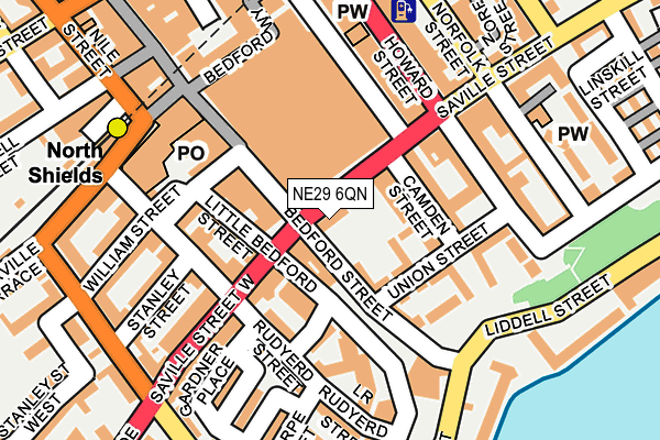 NE29 6QN map - OS OpenMap – Local (Ordnance Survey) NE29 6QN map - OS OpenMap – Local (Ordnance Survey)