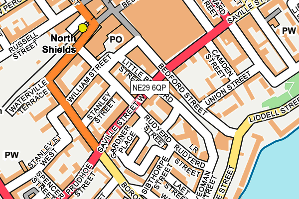 NE29 6QP map - OS OpenMap – Local (Ordnance Survey) NE29 6QP map - OS OpenMap – Local (Ordnance Survey)