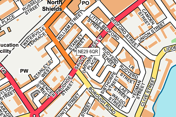 NE29 6QR map - OS OpenMap – Local (Ordnance Survey) NE29 6QR map - OS OpenMap – Local (Ordnance Survey)
