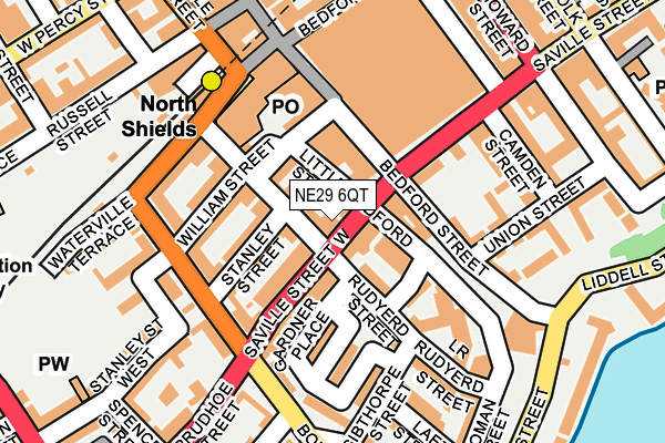 NE29 6QT map - OS OpenMap – Local (Ordnance Survey) NE29 6QT map - OS OpenMap – Local (Ordnance Survey)