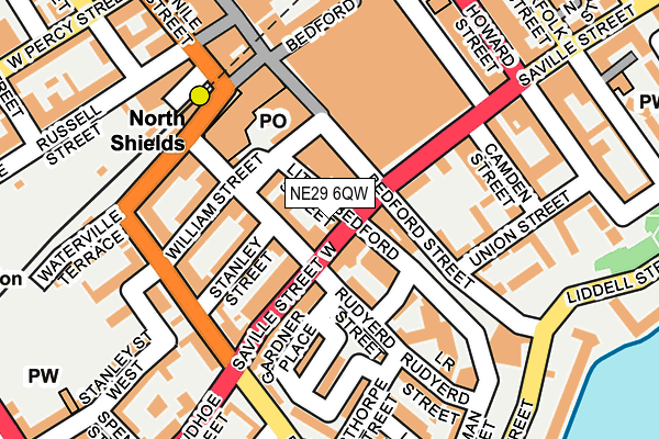 NE29 6QW map - OS OpenMap – Local (Ordnance Survey) NE29 6QW map - OS OpenMap – Local (Ordnance Survey)