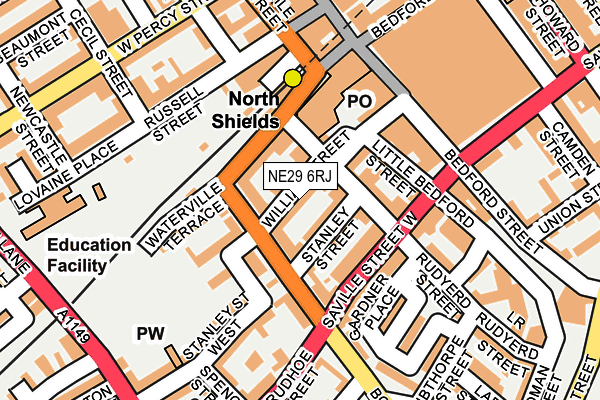 NE29 6RJ map - OS OpenMap – Local (Ordnance Survey) NE29 6RJ map - OS OpenMap – Local (Ordnance Survey)