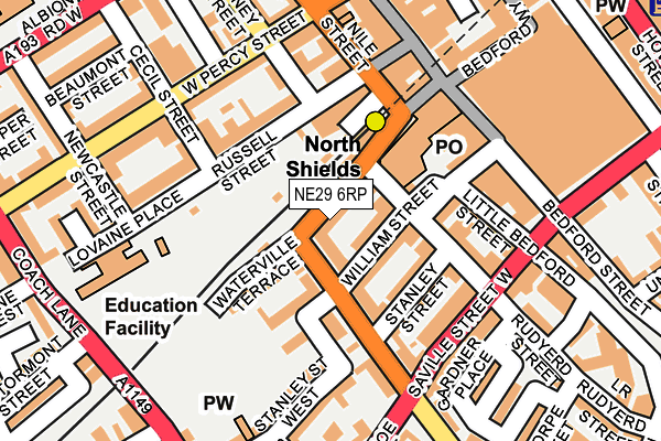 NE29 6RP map - OS OpenMap – Local (Ordnance Survey) NE29 6RP map - OS OpenMap – Local (Ordnance Survey)