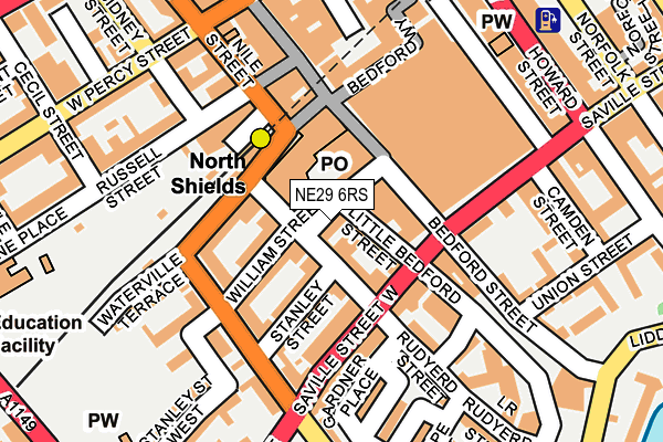 NE29 6RS map - OS OpenMap – Local (Ordnance Survey) NE29 6RS map - OS OpenMap – Local (Ordnance Survey)
