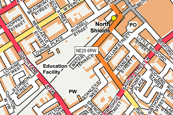 NE29 6RW map - OS OpenMap – Local (Ordnance Survey) NE29 6RW map - OS OpenMap – Local (Ordnance Survey)