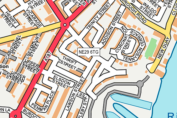 NE29 6TG map - OS OpenMap – Local (Ordnance Survey) NE29 6TG map - OS OpenMap – Local (Ordnance Survey)