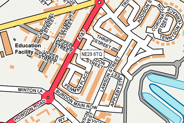NE29 6TQ map - OS OpenMap – Local (Ordnance Survey) NE29 6TQ map - OS OpenMap – Local (Ordnance Survey)