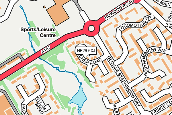 NE29 6XJ map - OS OpenMap – Local (Ordnance Survey) NE29 6XJ map - OS OpenMap – Local (Ordnance Survey)