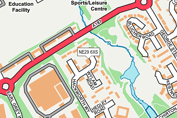 NE29 6XS map - OS OpenMap – Local (Ordnance Survey) NE29 6XS map - OS OpenMap – Local (Ordnance Survey)