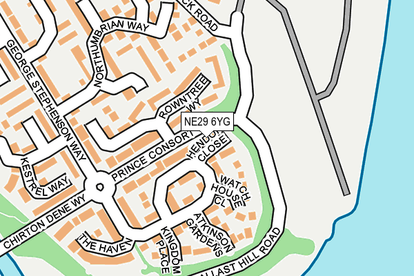 NE29 6YG map - OS OpenMap – Local (Ordnance Survey) NE29 6YG map - OS OpenMap – Local (Ordnance Survey)