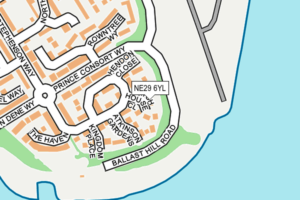 NE29 6YL map - OS OpenMap – Local (Ordnance Survey) NE29 6YL map - OS OpenMap – Local (Ordnance Survey)