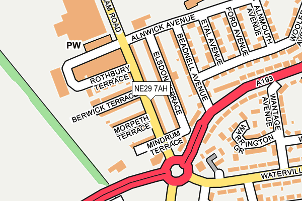 NE29 7AH map - OS OpenMap – Local (Ordnance Survey) NE29 7AH map - OS OpenMap – Local (Ordnance Survey)