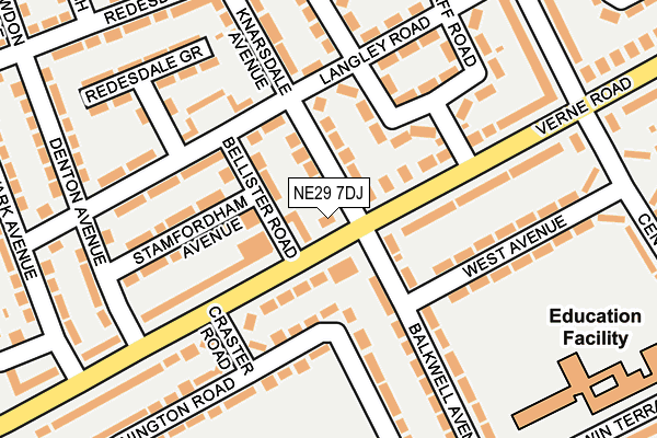 NE29 7DJ map - OS OpenMap – Local (Ordnance Survey) NE29 7DJ map - OS OpenMap – Local (Ordnance Survey)