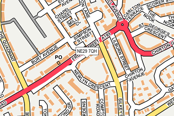 NE29 7QH map - OS OpenMap – Local (Ordnance Survey) NE29 7QH map - OS OpenMap – Local (Ordnance Survey)