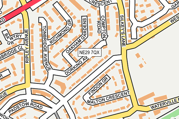 NE29 7QX map - OS OpenMap – Local (Ordnance Survey) NE29 7QX map - OS OpenMap – Local (Ordnance Survey)