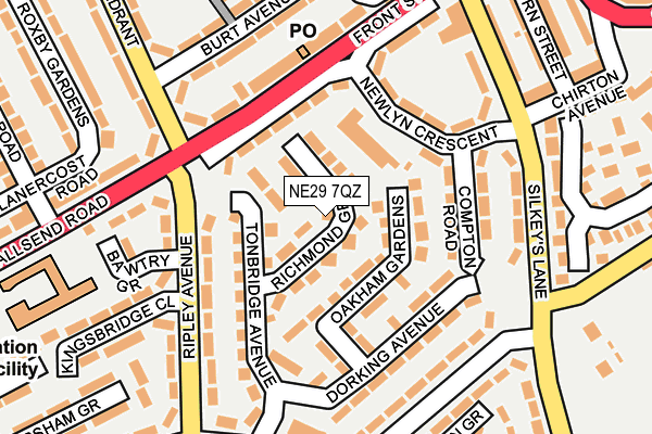 NE29 7QZ map - OS OpenMap – Local (Ordnance Survey) NE29 7QZ map - OS OpenMap – Local (Ordnance Survey)