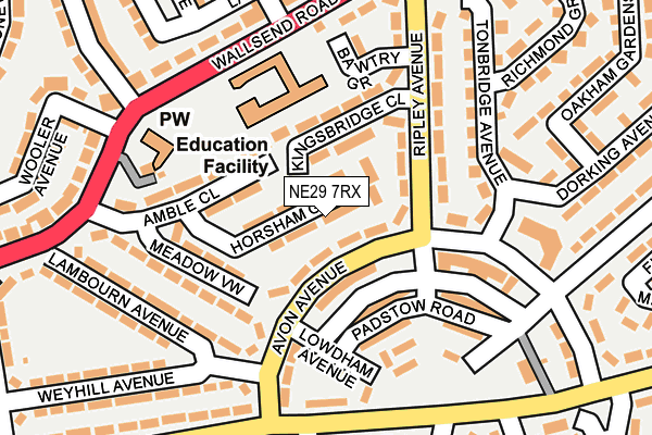 NE29 7RX map - OS OpenMap – Local (Ordnance Survey) NE29 7RX map - OS OpenMap – Local (Ordnance Survey)