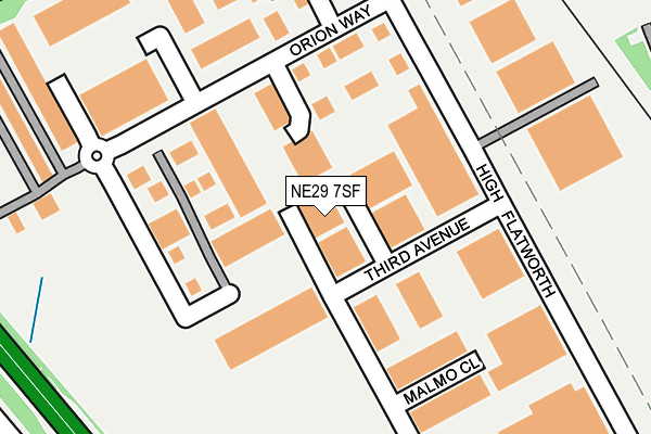 NE29 7SF map - OS OpenMap – Local (Ordnance Survey) NE29 7SF map - OS OpenMap – Local (Ordnance Survey)